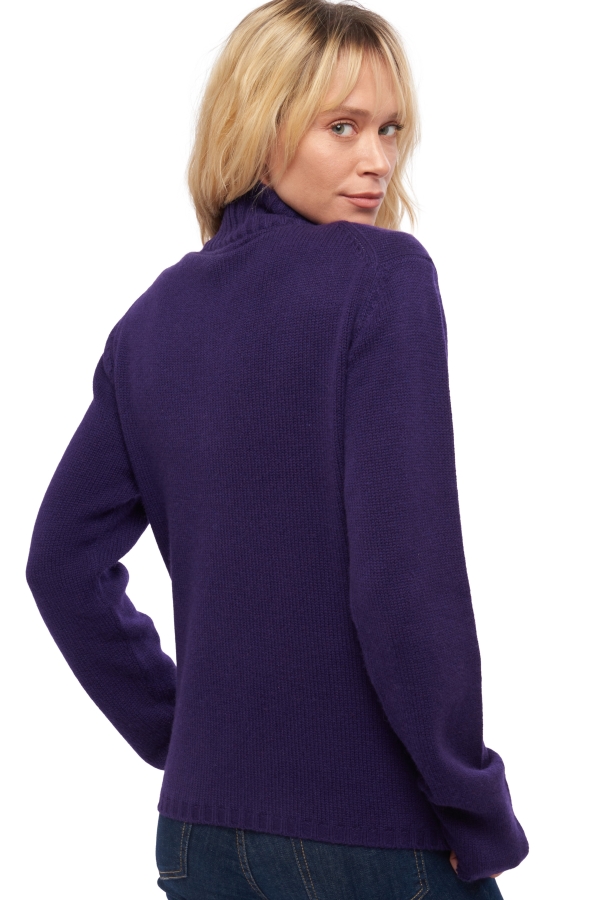 Cashmere kaschmir pullover damen dicke elodie deep purple 2xl