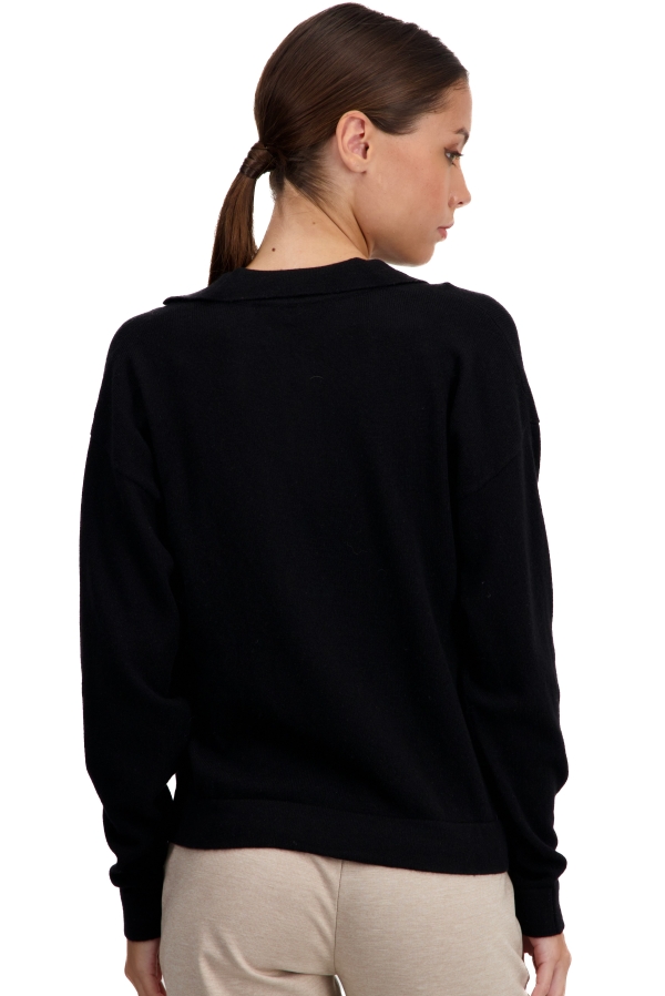 Cashmere kaschmir pullover damen v ausschnitt trinita schwarz xl