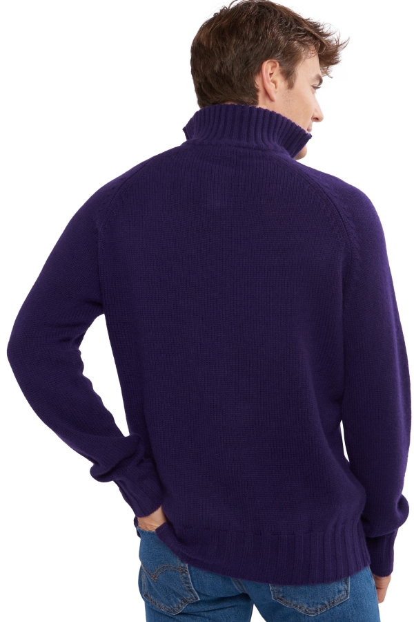 Cashmere kaschmir pullover herren dicke olivier deep purple lilas 2xl
