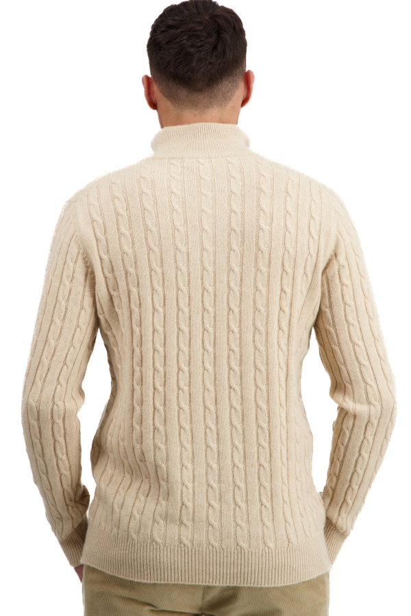 Cashmere kaschmir pullover herren dicke taurus natural beige 2xl