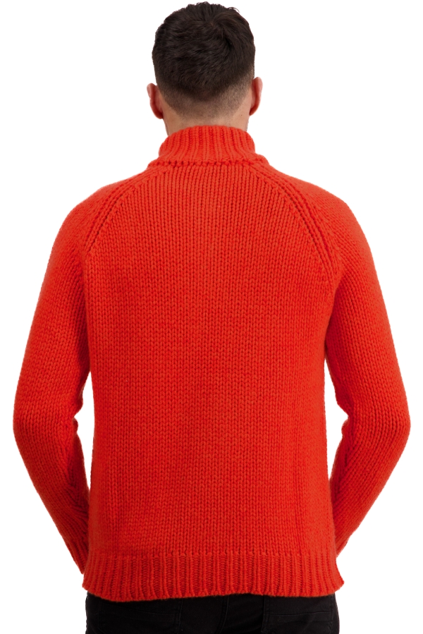 Cashmere kaschmir pullover herren dicke tripoli bloody orange paprika 2xl