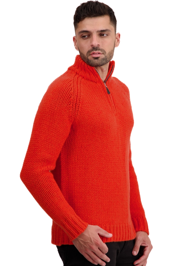 Cashmere kaschmir pullover herren dicke tripoli bloody orange paprika 3xl