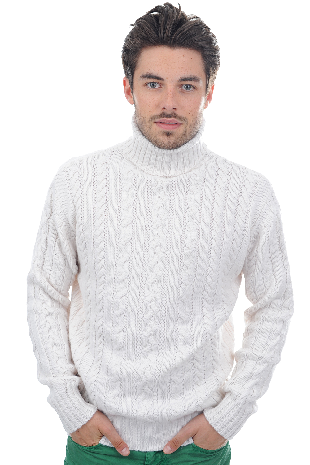 Cashmere kaschmir pullover herren dicke lucas off white 2xl