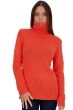 Cashmere kaschmir pullover damen rollkragen vicenza peach bloody orange l