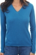 Cashmere kaschmir pullover damen v ausschnitt emma entenblau 