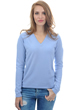 Cashmere kaschmir pullover damen v ausschnitt emma himmelblau 