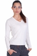 Cashmere kaschmir pullover damen v ausschnitt emma natural ecru l