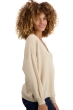 Cashmere kaschmir pullover damen v ausschnitt theia natural beige 4xl