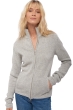 Cashmere kaschmir pullover damen zip kapuze elodie flanellgrau meliert l