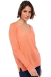 Leinen kaschmir pullover damen v ausschnitt sabrina papaya s