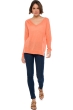 Leinen kaschmir pullover damen v ausschnitt sabrina papaya s