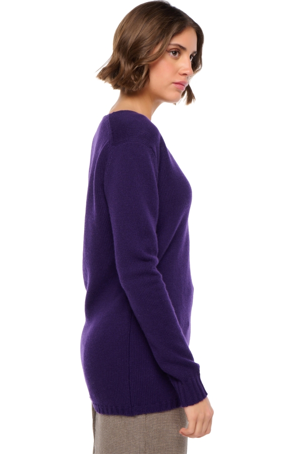 Cashmere kaschmir pullover damen dicke vanessa deep purple xl