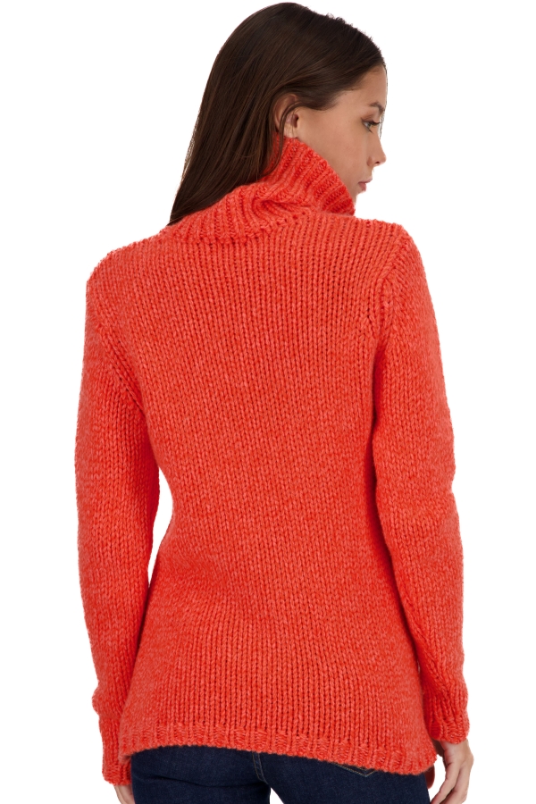 Cashmere kaschmir pullover damen dicke vicenza peach bloody orange l