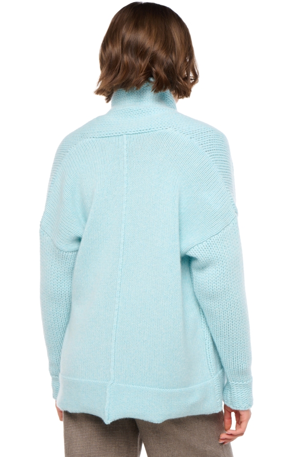 Cashmere kaschmir pullover damen dicke vienne natural ecru aqua l