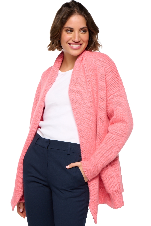 Cashmere kaschmir pullover damen dicke vienne peach rosa l