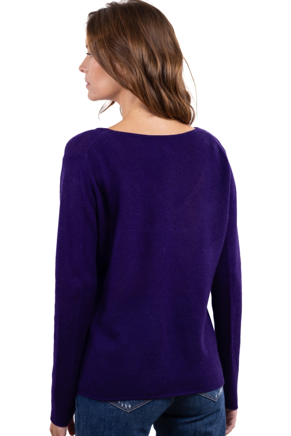 Cashmere kaschmir pullover damen die zeitlosen flavie deep purple 4xl