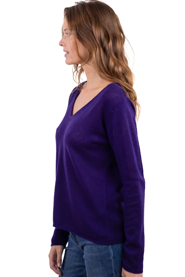 Cashmere kaschmir pullover damen fruhjahr sommer kollektion flavie deep purple 2xl