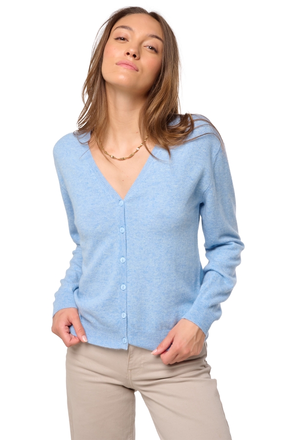 Cashmere kaschmir pullover damen fruhjahr sommer kollektion taline first powder blue m