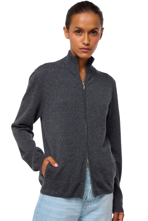 Cashmere kaschmir pullover damen gunstig thames first dark grey m