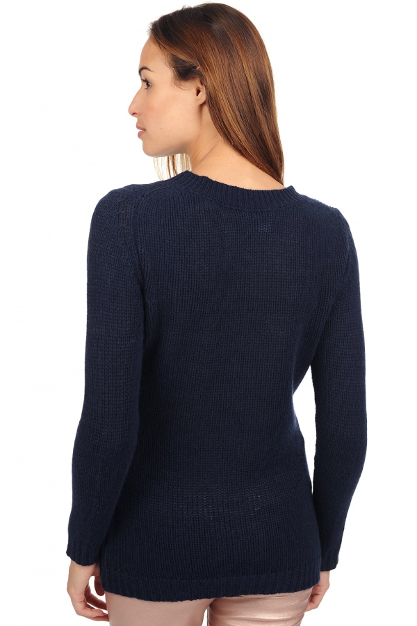 Cashmere kaschmir pullover damen rundhalsausschnitt marielle nachtblau m