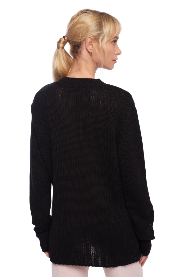 Cashmere kaschmir pullover damen rundhalsausschnitt marielle schwarz m