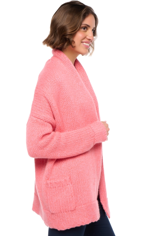 Cashmere kaschmir pullover damen strickjacken cardigan vienne peach rosa l