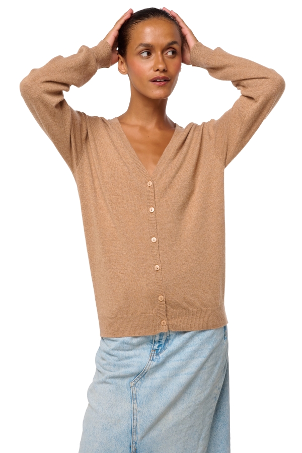 Cashmere kaschmir pullover damen taline first african camel xs