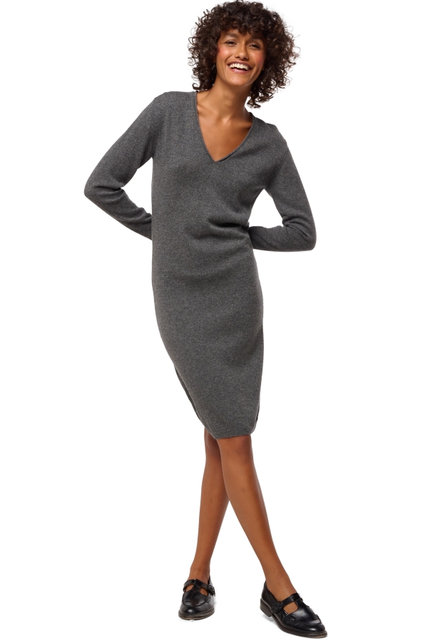 Cashmere kaschmir pullover damen trinidad first dark grey l