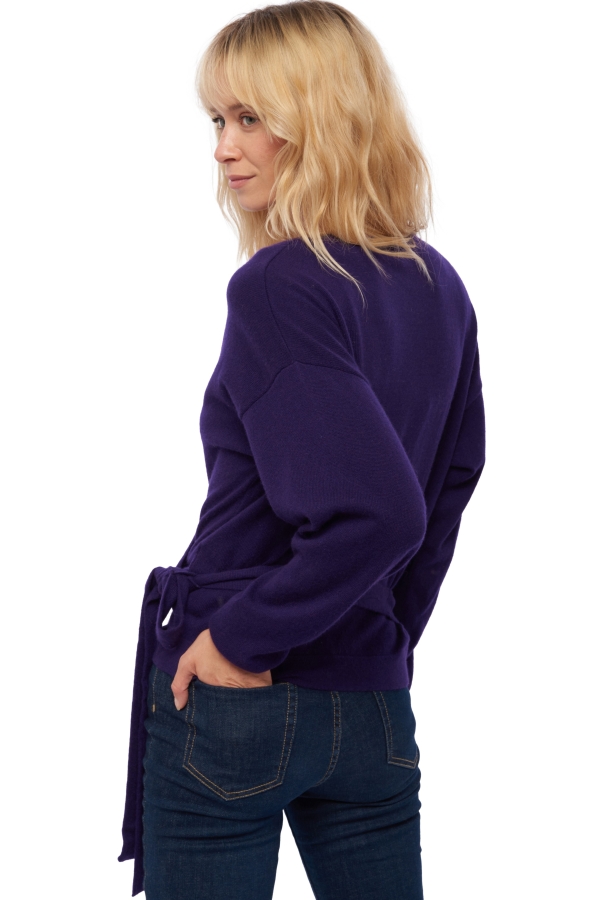 Cashmere kaschmir pullover damen v ausschnitt antalya deep purple m