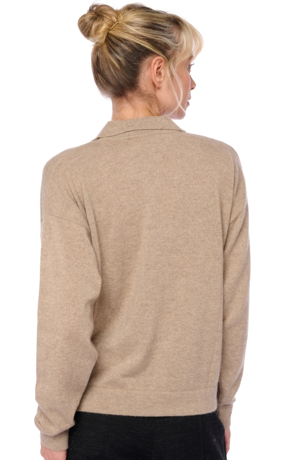 Cashmere kaschmir pullover damen v ausschnitt trinita natural brown xl