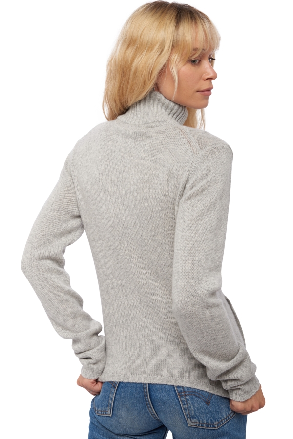 Cashmere kaschmir pullover damen zip kapuze elodie flanellgrau meliert xl