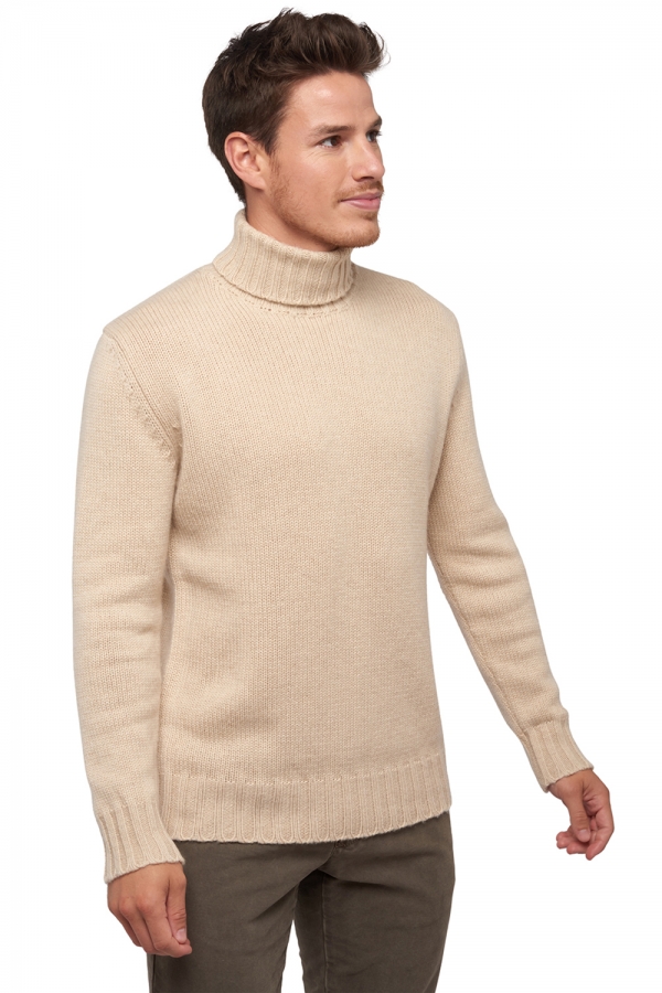 Cashmere kaschmir pullover herren dicke achille natural beige 3xl