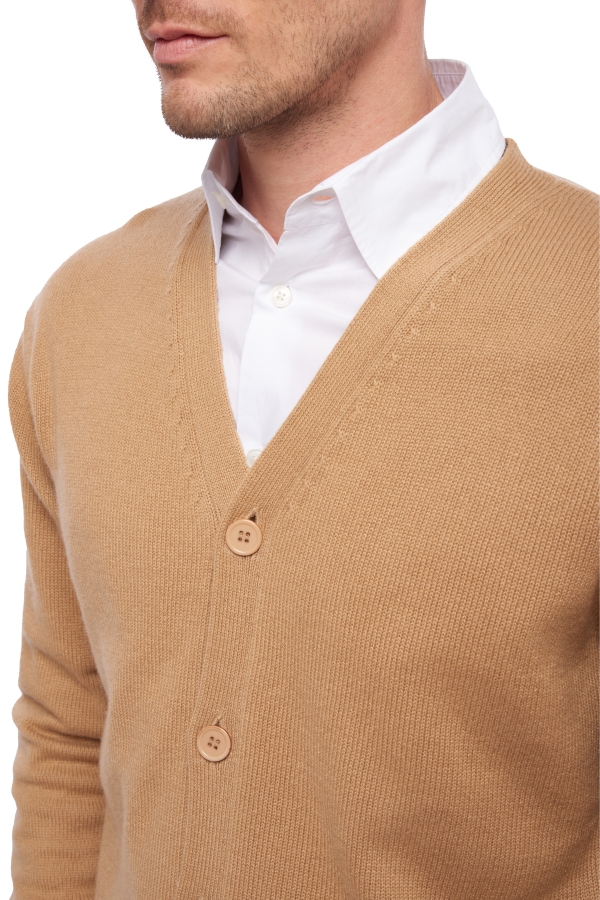 Cashmere kaschmir pullover herren leon camel xs