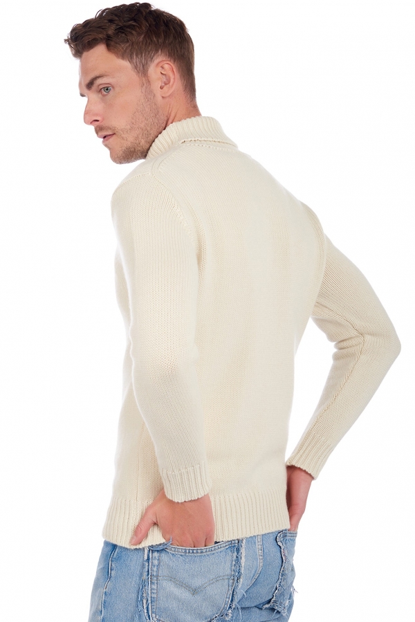 Cashmere kaschmir pullover herren polo artemi natural ecru 2xl