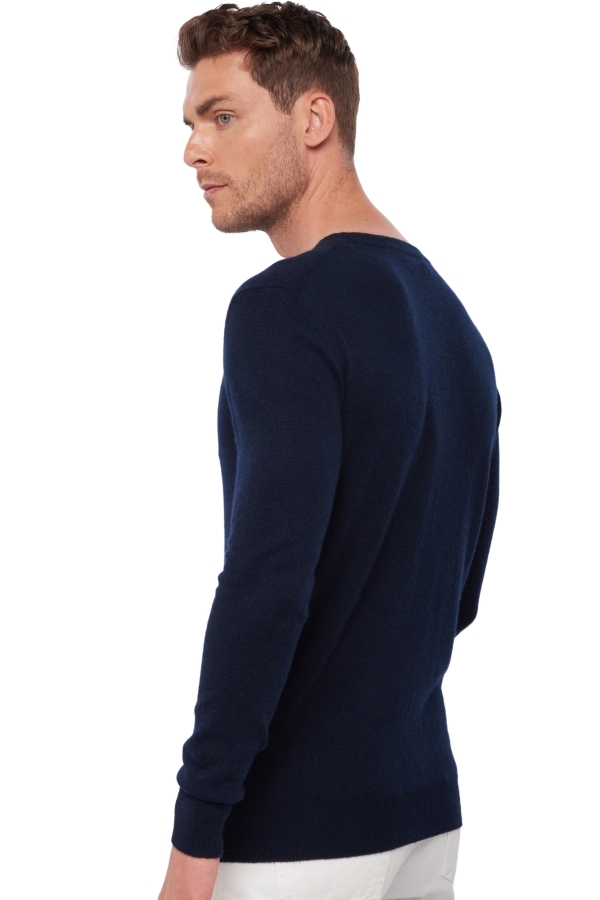 Cashmere kaschmir pullover herren rundhals tao first nachtblau l