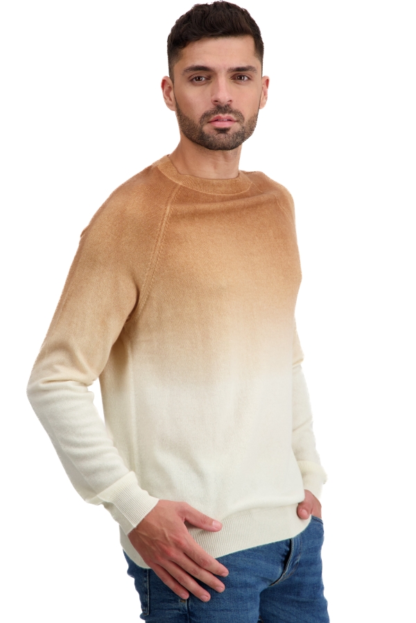 Cashmere kaschmir pullover herren schlussverkauf ticino natural ecru camel 3xl