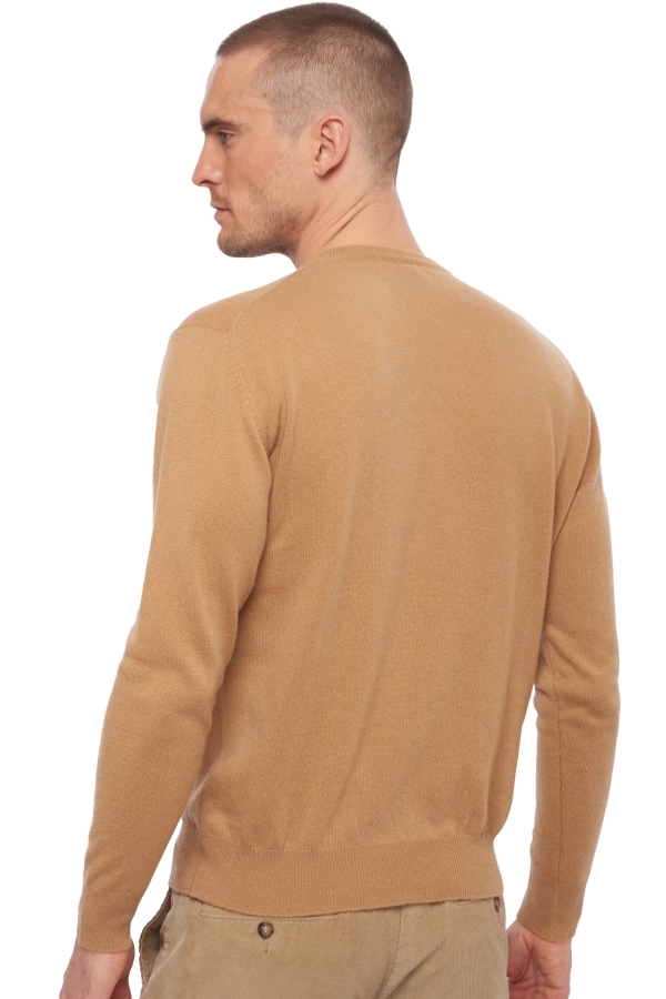 Cashmere kaschmir pullover herren v ausschnitt hippolyte camel 