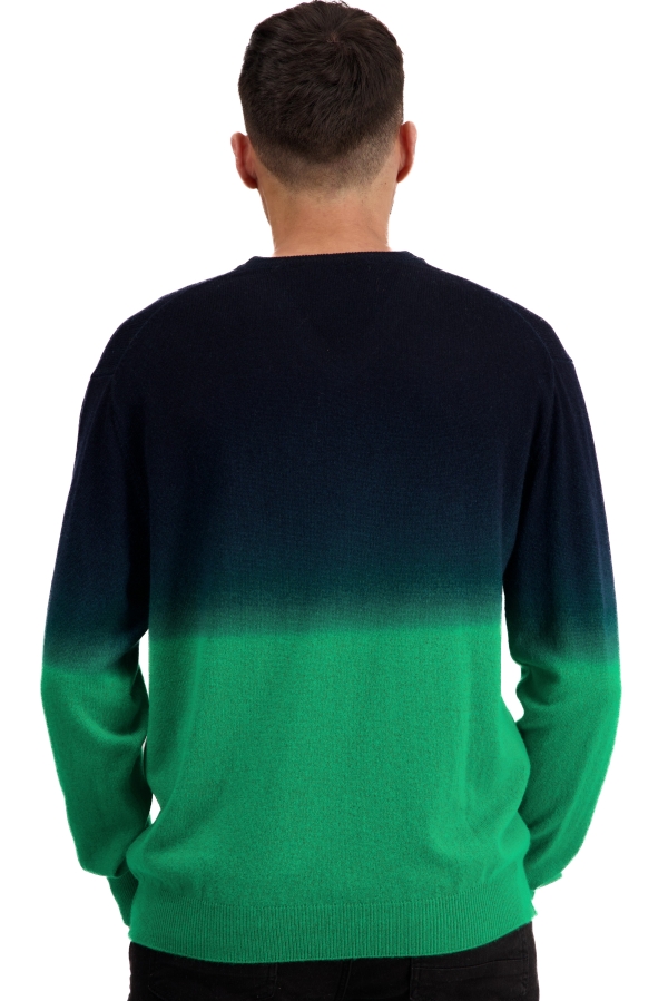 Cashmere kaschmir pullover herren v ausschnitt telaviv new green nachtblau 2xl