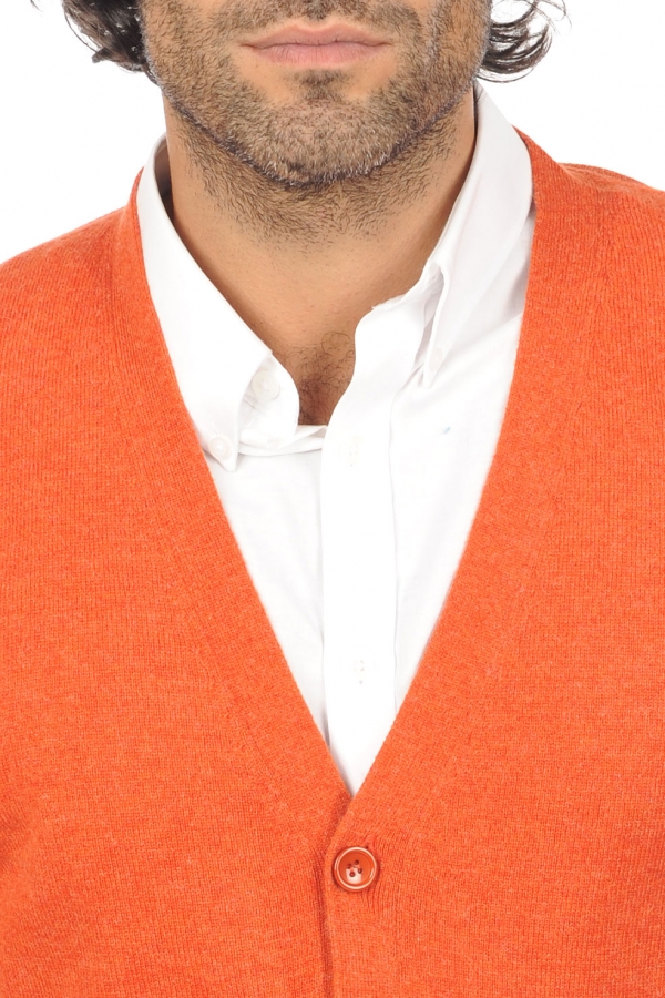 Cashmere kaschmir pullover herren yoni paprika l