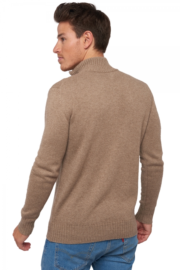 Cashmere kaschmir pullover herren zip kapuze maxime natural brown natural beige s