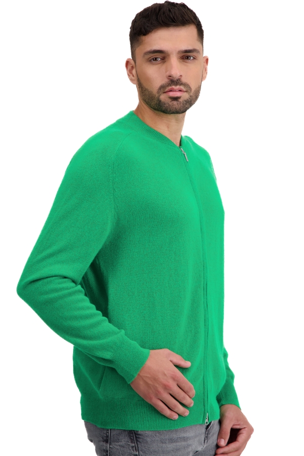 Cashmere kaschmir pullover herren zip kapuze tajmahal new green 3xl