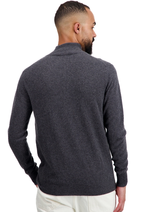 Cashmere kaschmir pullover herren zip kapuze thobias first grey melange m