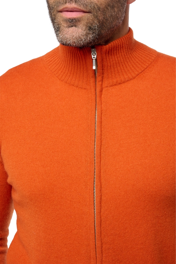 Cashmere kaschmir pullover herren zip kapuze thobias first marmelade l