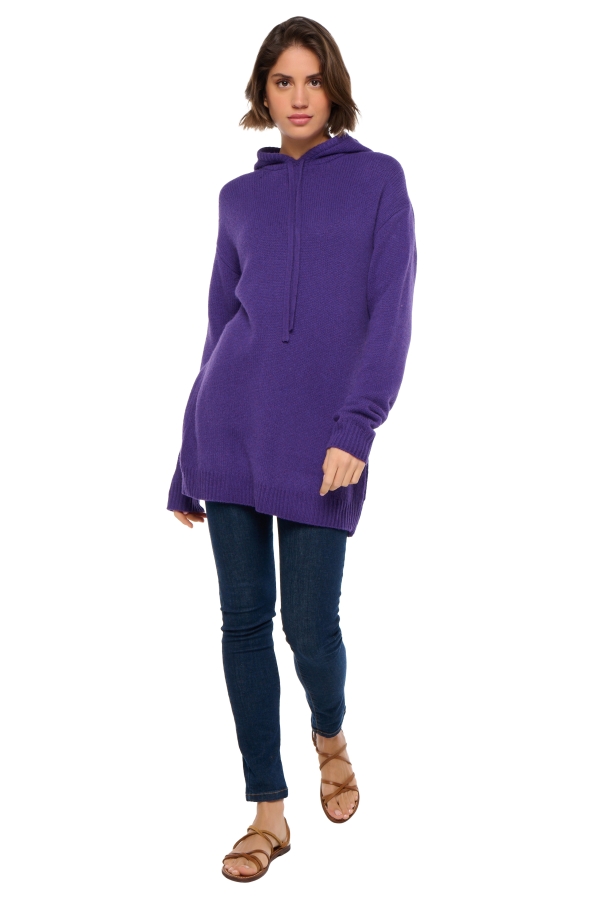 Yak kaschmir pullover damen veria deep purple xs