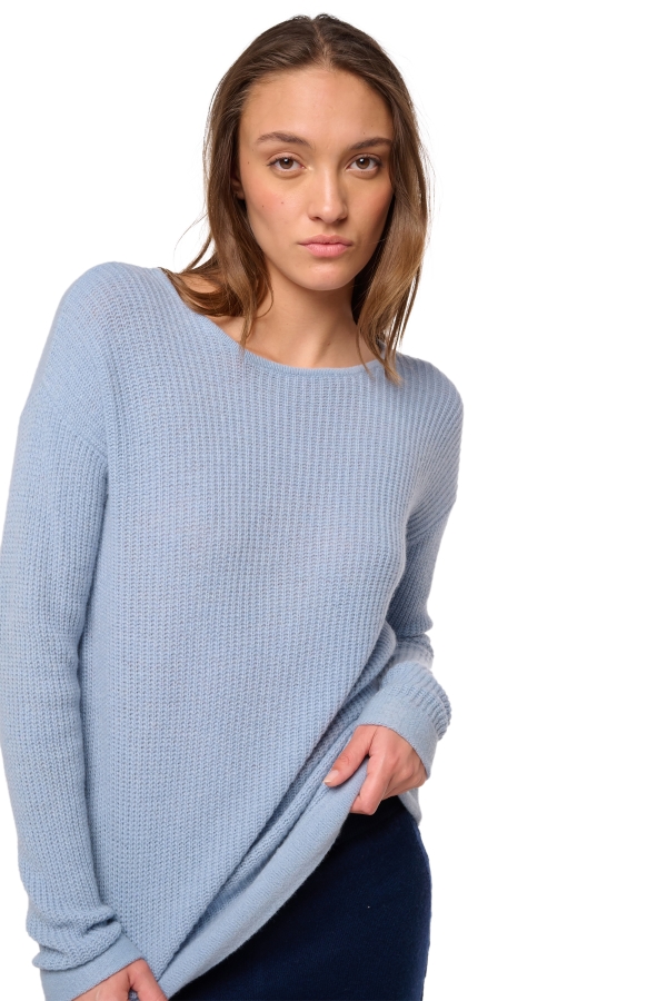 Yak kaschmir pullover damen zenica himmelblau m