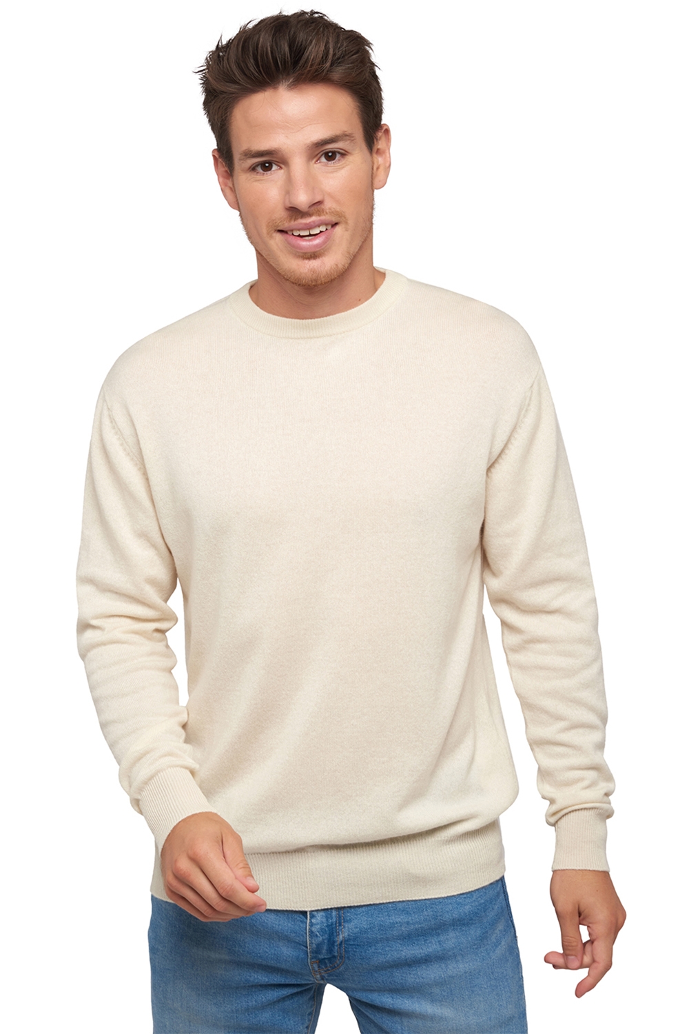  kaschmir pullover herren natural ness 4f natural ecru l