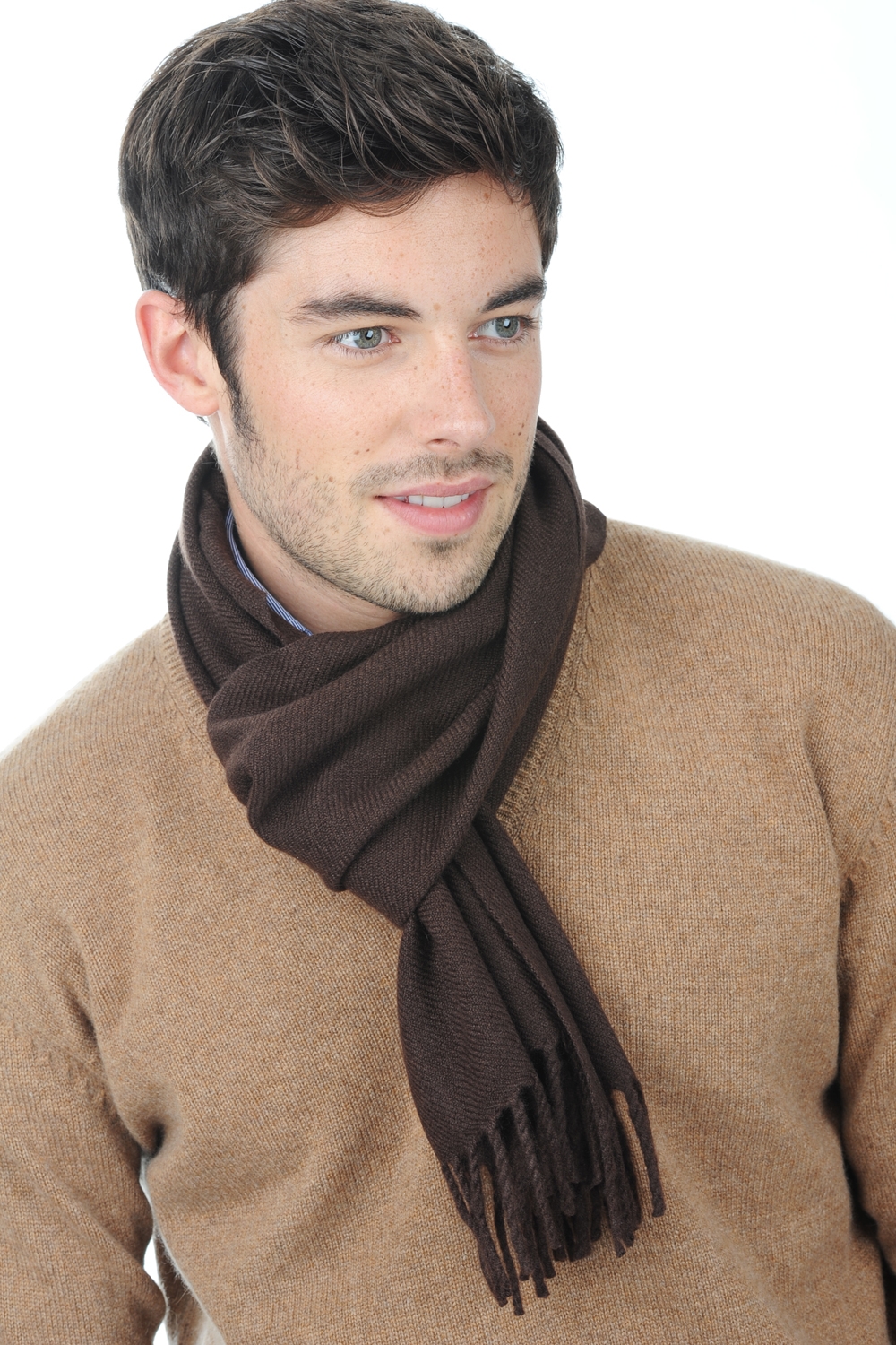 Cashmere accessoires kaschmir schals zak170 capuccino 170 x 25 cm