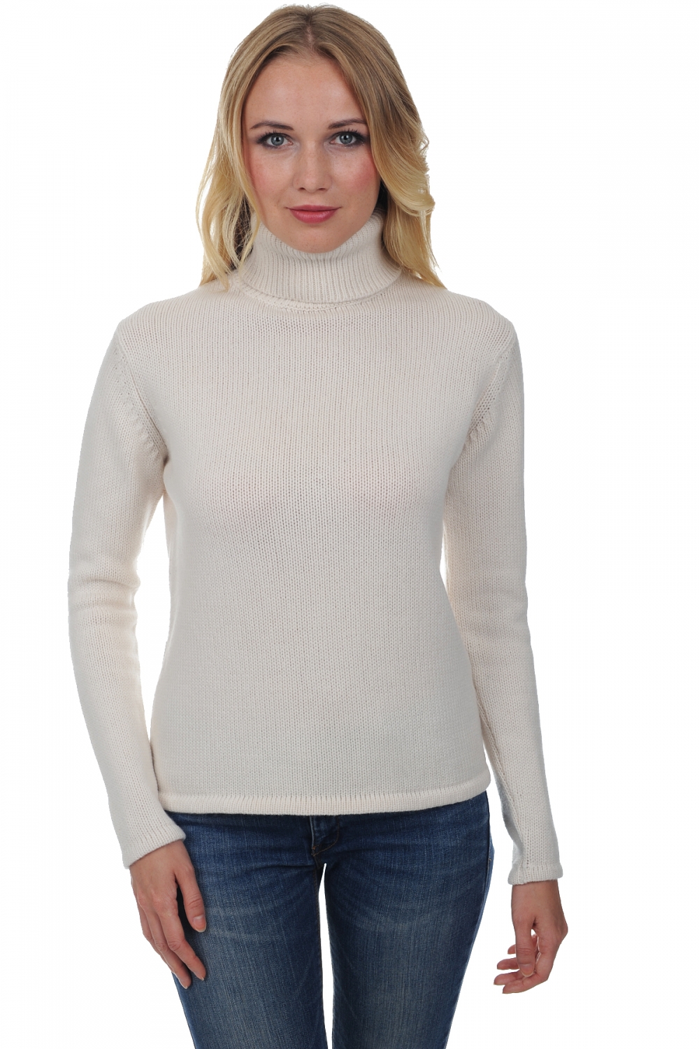 Cashmere kaschmir pullover damen dicke carla ecru m