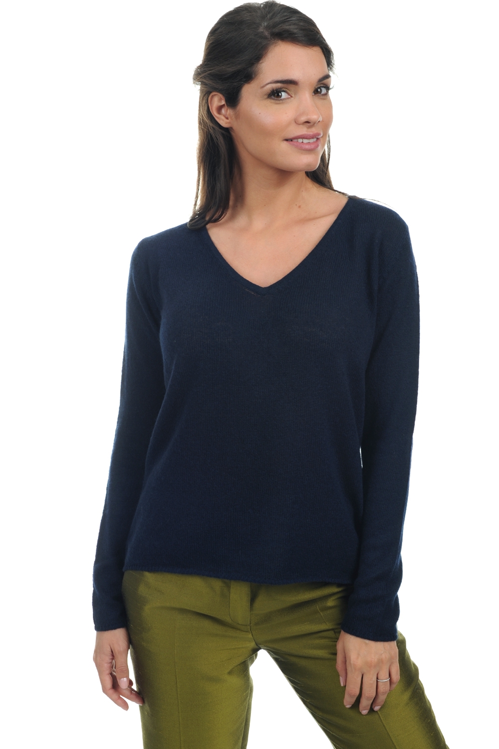 Cashmere kaschmir pullover damen die zeitlosen flavie nachtblau l