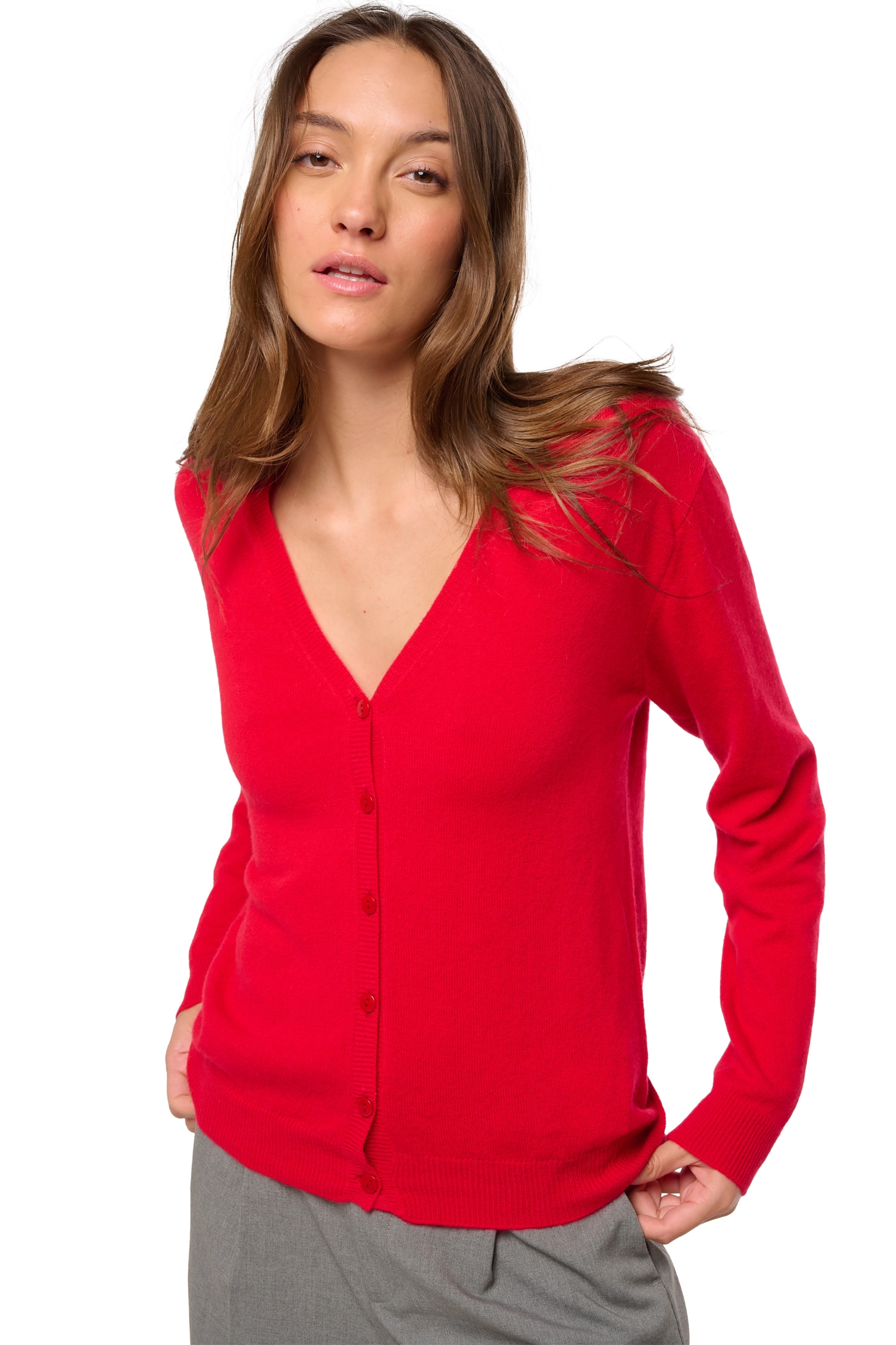 Cashmere kaschmir pullover damen fruhjahr sommer kollektion taline first deep red s